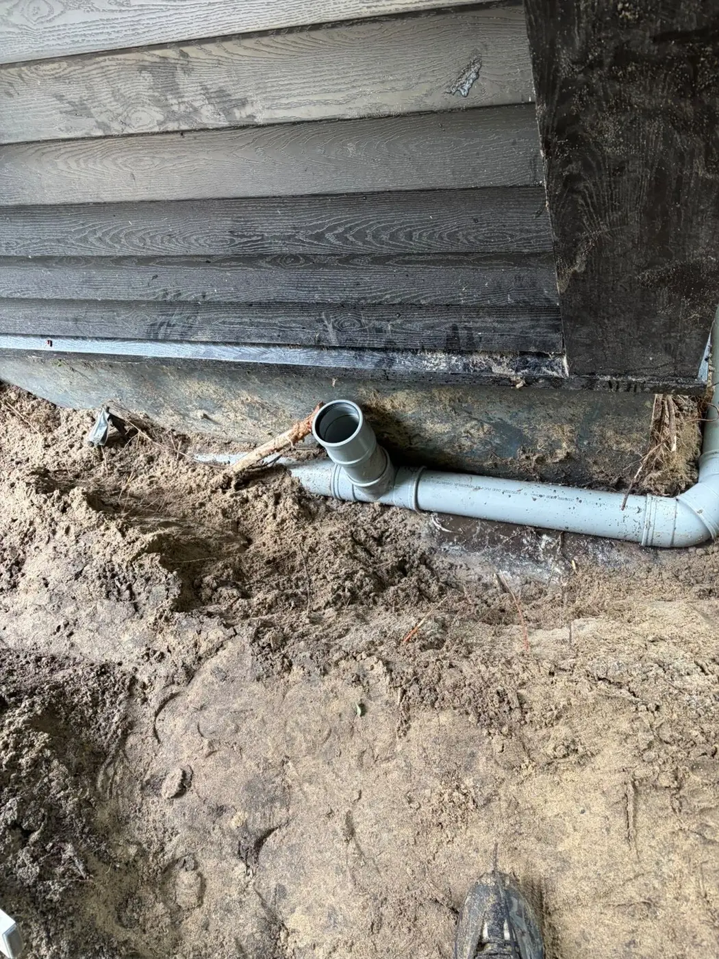Inspectieaansluiting van een PVC-rioolleiding